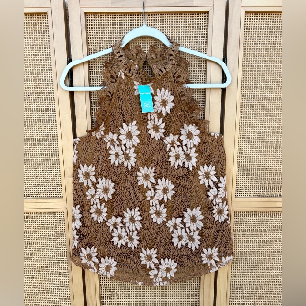 Maurices Lace Top - Mustard